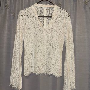 full lace top long sleeve with cut out at top